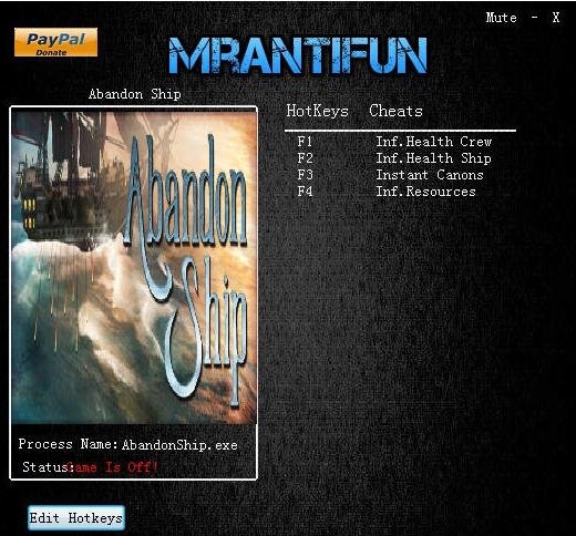 弃船四项修改器 v3.5