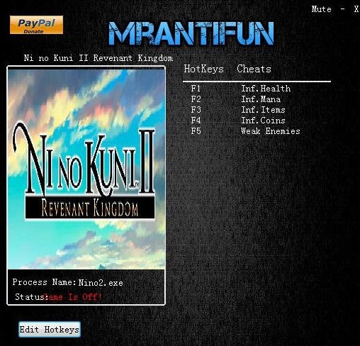 二之国2幽灵国度五项修改器 v3.6