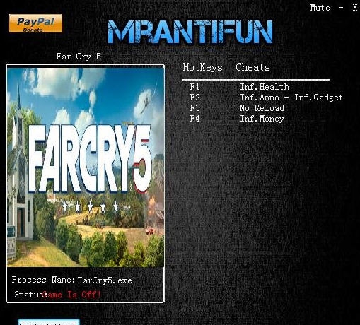 孤岛惊魂5五项修改器 v3.7
