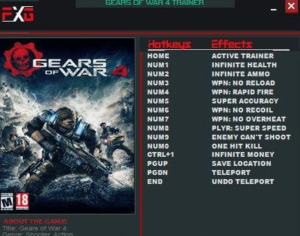 战争机器4十二项修改器 v12.0.0.6
