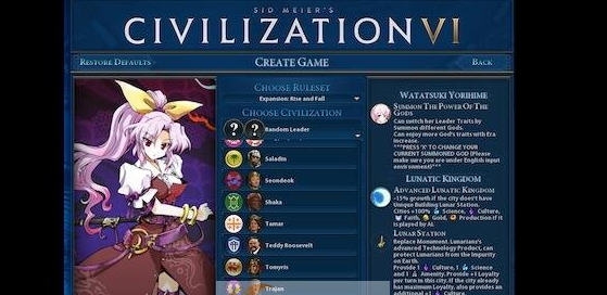 文明6迭起兴衰月之都绵月依姬mod v2.6