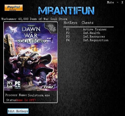 战锤40K灵魂风暴三项修改器 v3.7