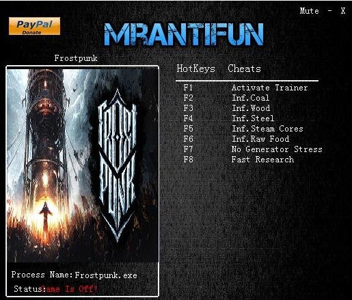 冰汽时代七项修改器 v3.5