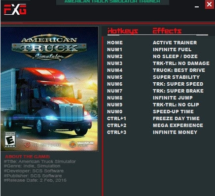 美国卡车模拟十三项修改器 v3.6