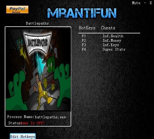 Battlepaths四项修改器 v3.3