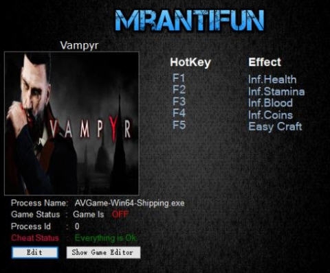 吸血鬼五项修改器 v3.6