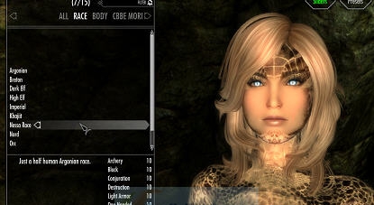 上古卷轴5天际尼斯半阿高尼亚人可玩比赛MOD v2.4