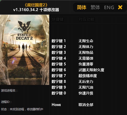 腐烂国度2十项修改器 v1.3160.34.9