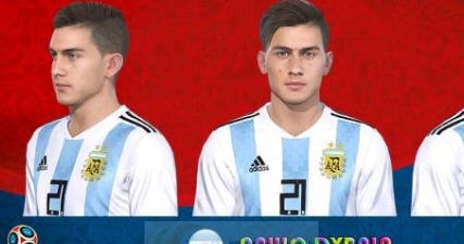 实况足球2018最新世界杯迪巴拉面部补丁 v2.3