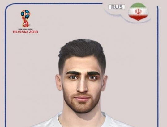 实况足球2018世界杯伊朗球员贾汉巴赫什面部补丁 v2.5