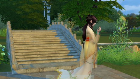 模拟人生4荷塘玉影伴清波唐雨柔造型套装MOD v2.5