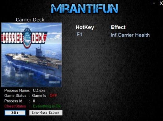航母甲板无限生命修改器 v3.4