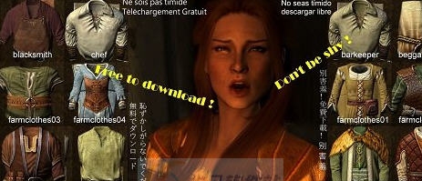 上古卷轴5天际市民服装2K重绘16套MOD v2.5