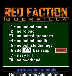 红色派系游击战重制版八项修改器 v3.4