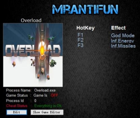 超负荷三项修改器 v3.4