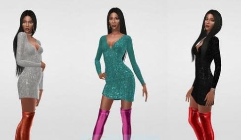 模拟人生4性感Zoye连衣紧身裙MOD v2.3