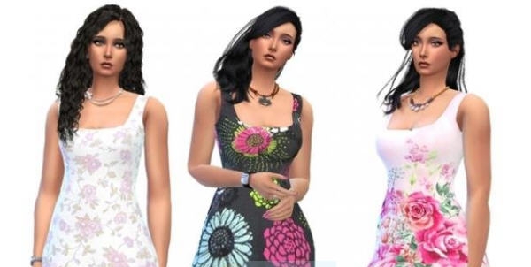 模拟人生4季节性印花连衣裙MOD v2.4