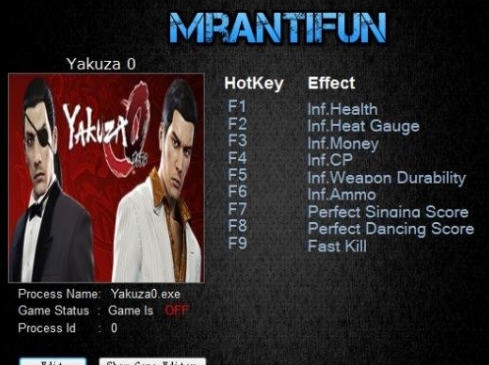 如龙0九项修改器 v3.7