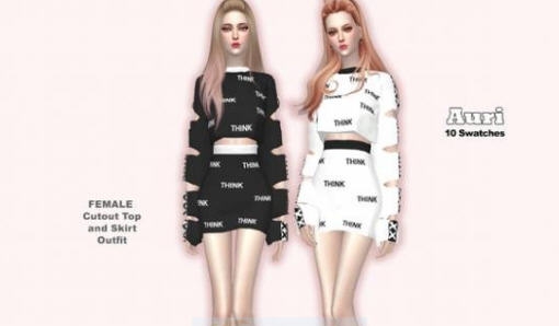 模拟人生4奥里镂空上衣裙子外套MOD v2.4