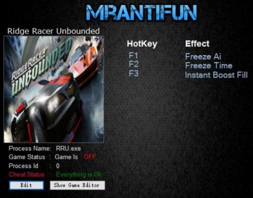 山脊赛车无限三项修改器 v3.3