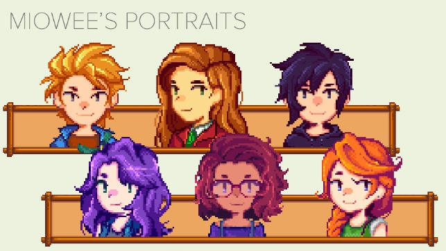 星露谷物语另类风格人物头像美化MOD v2.7