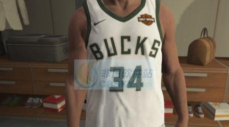 GTA5NBA密尔沃基雄鹿队34号球衣MOD v2.5