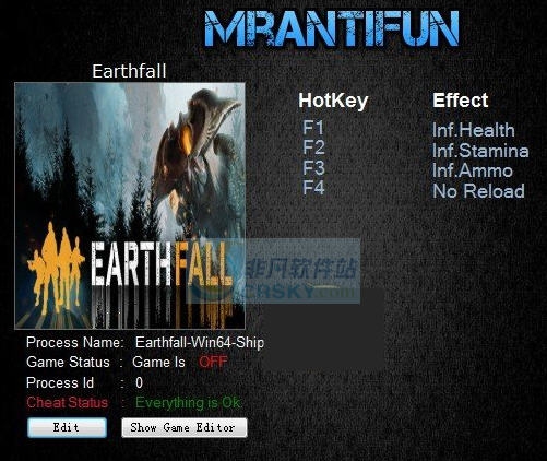 地球陨落四项修改器 v3.4