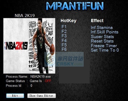 NBA2K19五项修改器 v3.5