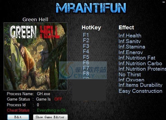 绿色地狱十一项修改器 v3.4