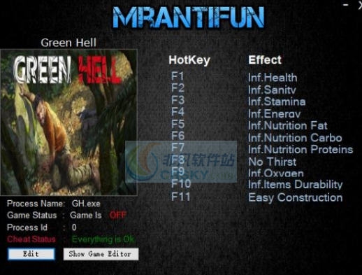 丛林地狱十一项修改器 v3.5
