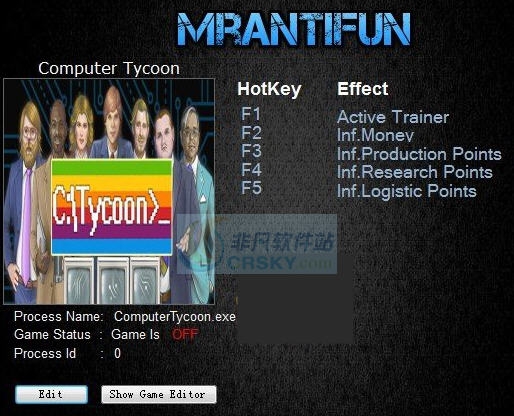 电脑大亨四项修改器 v3.7