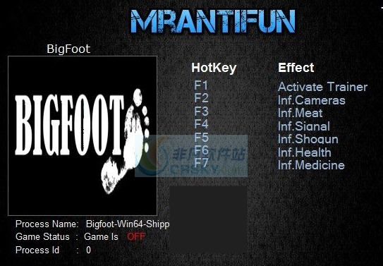 寻找大脚怪六项修改器 v3.3