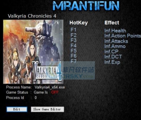 战场女武神4七项修改器 v3.7