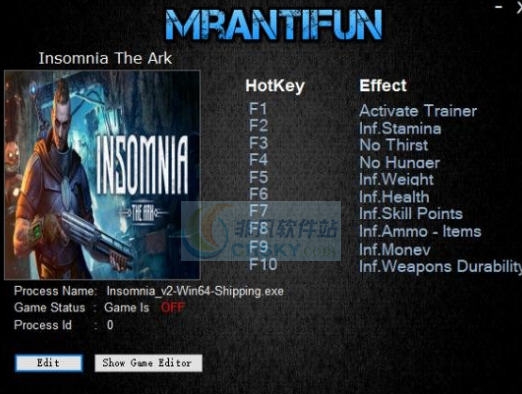 失眠方舟九项修改器 v3.5