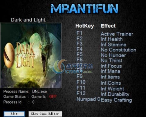 黑暗与光明十二项修改器 v3.5