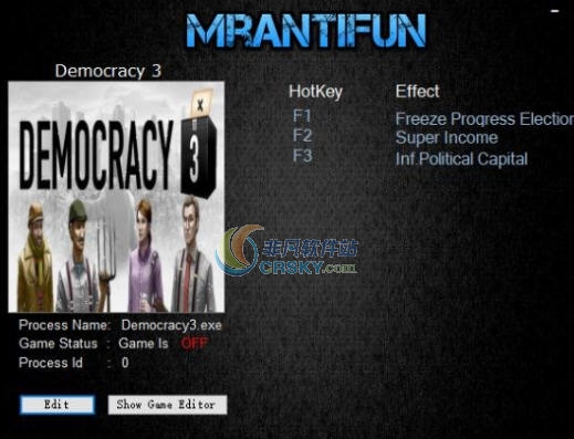 民主制度3三项修改器 v3.5