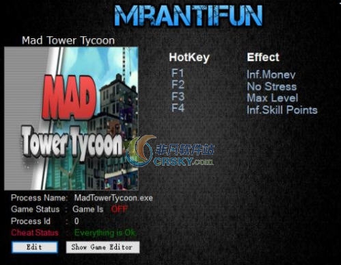 疯狂高楼大亨四项修改器 v3.7