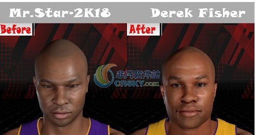 NBA2K18德里克费舍尔身形面补MOD v2.7