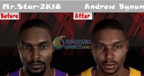 NBA2K18安德鲁拜纳姆身形面补MOD v2.8