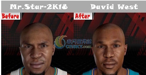 NBA2K18大卫韦斯特身形面补MOD v2.4
