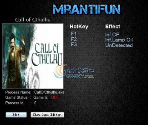 克苏鲁的呼唤三项修改器 v3.5