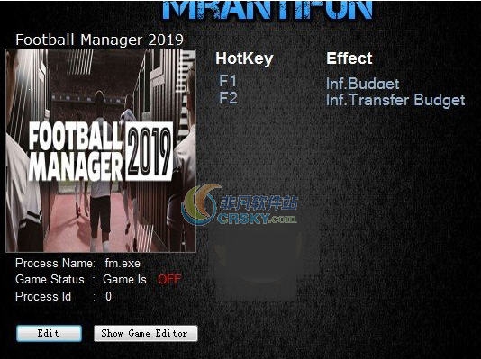 足球经理2019无限预算修改器 v19.1.8