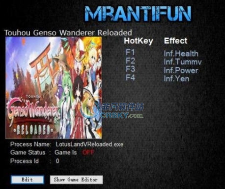 不可思议的幻想乡四项修改器 MrAntiFunv1.3