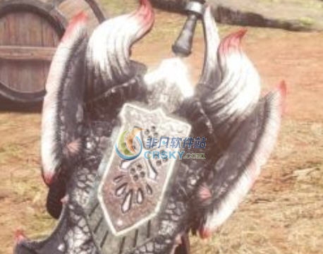 怪物猎人世界黑色血腥角龙盾斧MOD v2.7