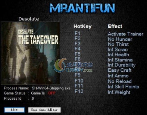 荒无人烟十一项修改器 v3.6