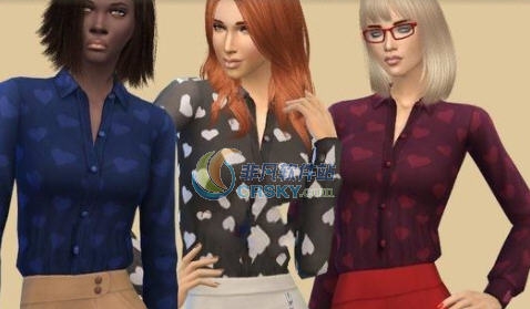 模拟人生4女性爱心衬衫MOD v2.3