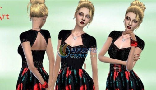 模拟人生4玫瑰花长裙MOD v2.2