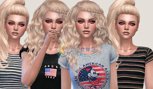 模拟人生4条纹休闲运动T恤MOD v2.4