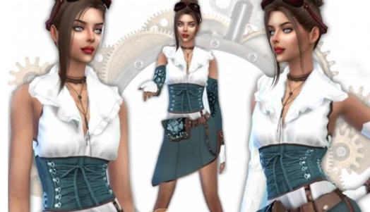 模拟人生4蒸汽朋克连衣裙MOD v2.4