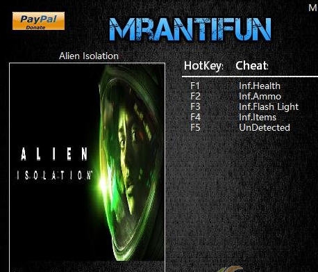 异形隔离五项修改器 v3.6